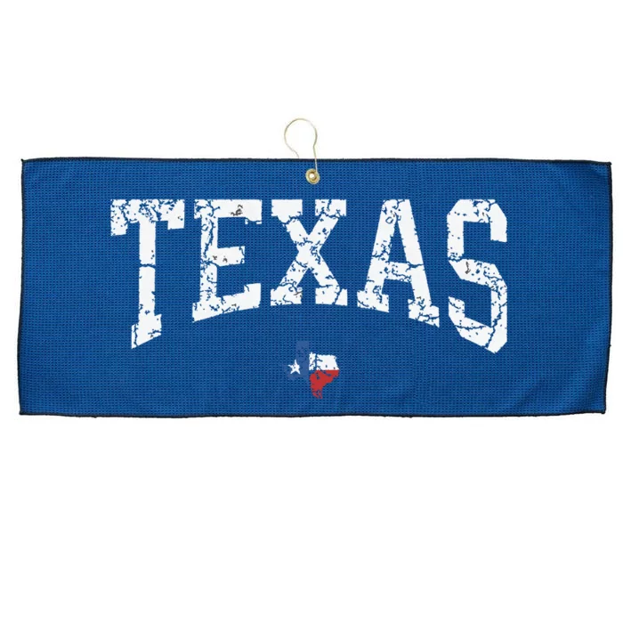 Texas State Map Flag Distressed Large Microfiber Waffle Golf Towel