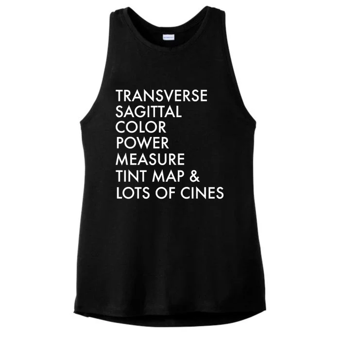 Transverse Sagittal Measure Sonographer Ultrasound Tech Ladies Tri-Blend Wicking Tank