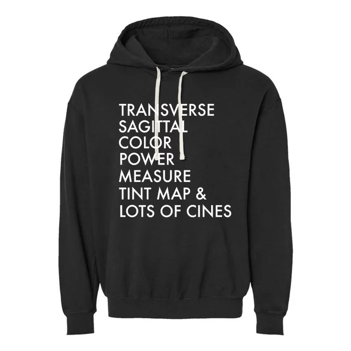 Transverse Sagittal Measure Sonographer Ultrasound Tech Garment-Dyed Fleece Hoodie