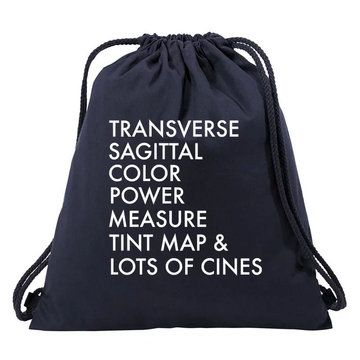 Transverse Sagittal Measure Sonographer Ultrasound Tech Drawstring Bag