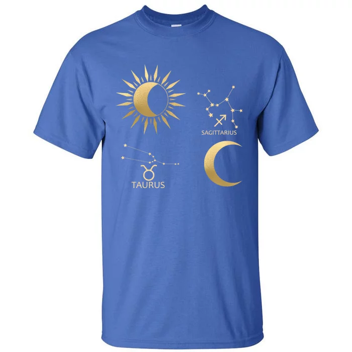 Taurus Sunsagittarius Moon Zodiac Cute Gift Tall T-Shirt