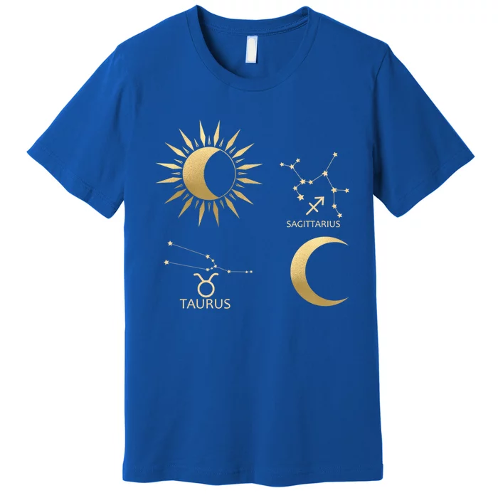 Taurus Sunsagittarius Moon Zodiac Cute Gift Premium T-Shirt