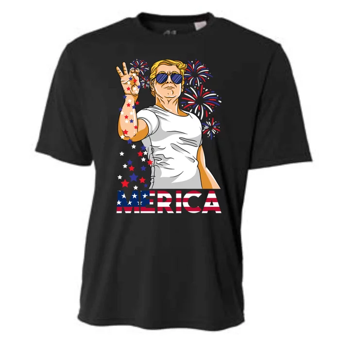 Trump Salt Merica Make Usa Great Again Usa Flag Gift Cooling Performance Crew T-Shirt