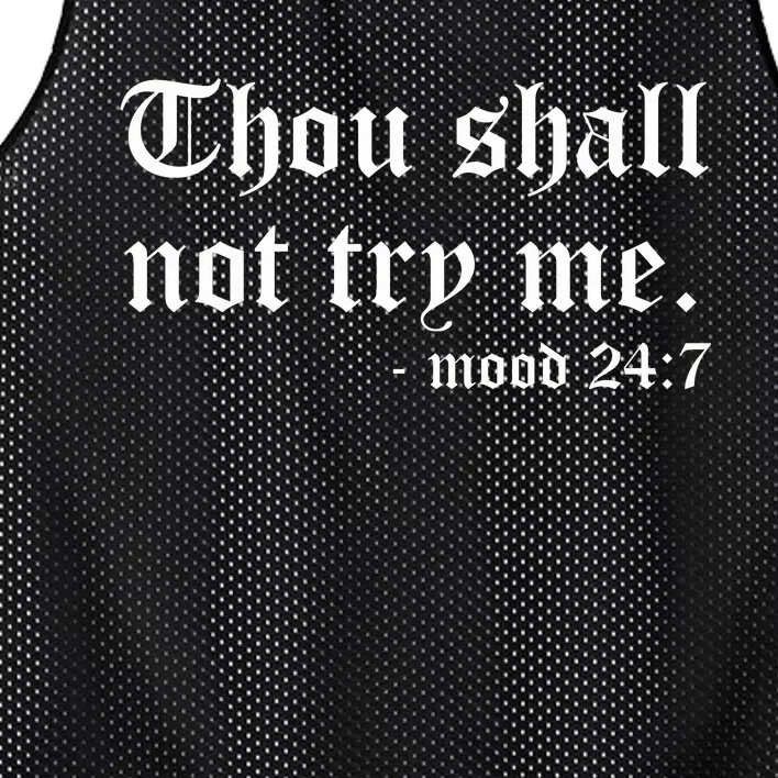 Thou Shall Not Try Me Mesh Reversible Basketball Jersey Tank