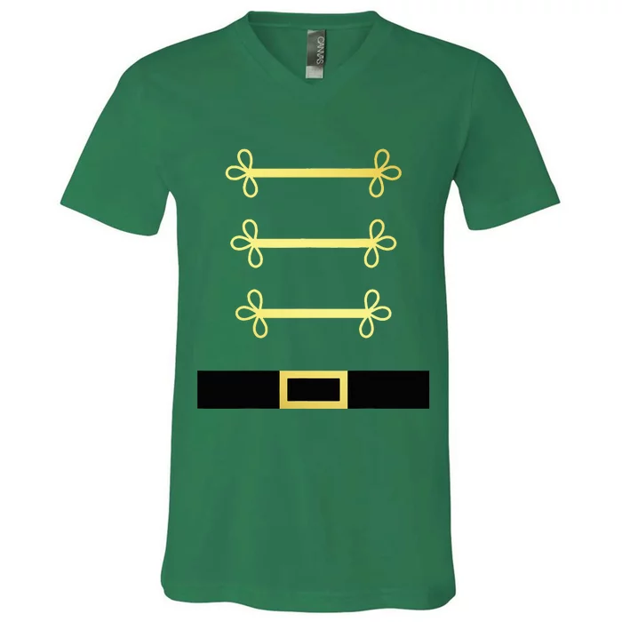 Toy Soldier Nutcracker Costume Uniform V-Neck T-Shirt