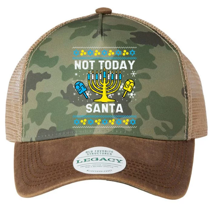 Today Santa Not Ugly Hanukkah Chanukah Jewish Legacy Tie Dye Trucker Hat