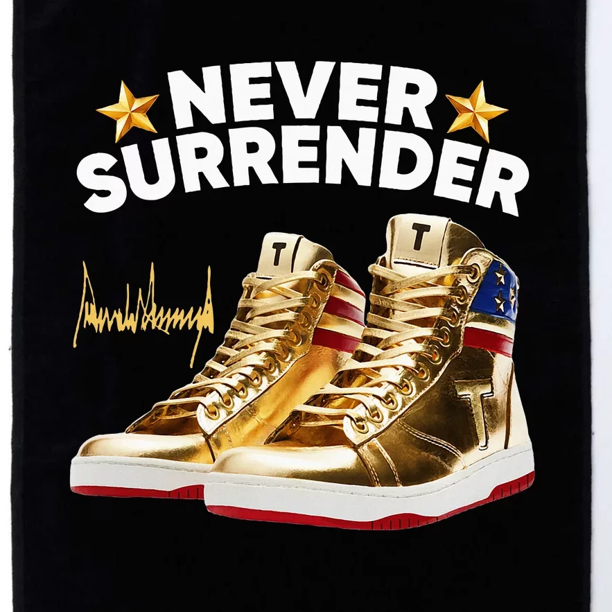 Trump Sneakers Never Surrender Platinum Collection Golf Towel