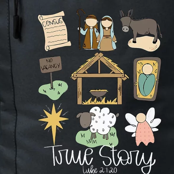 True Story Nativity Christmas Baby God Jesus Christian Daily Commute Backpack