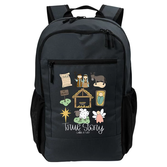 True Story Nativity Christmas Baby God Jesus Christian Daily Commute Backpack