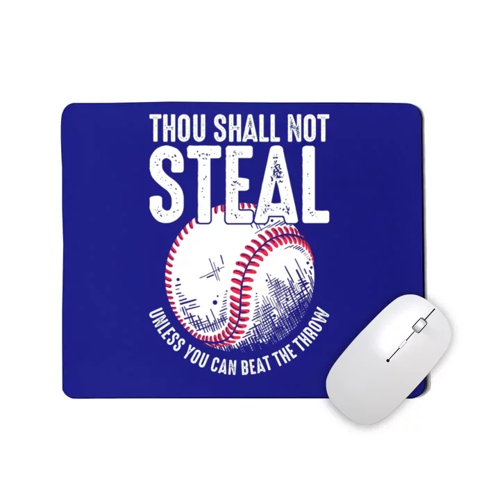 Thou Shall Not Steal Baseball Funny Gift Mousepad