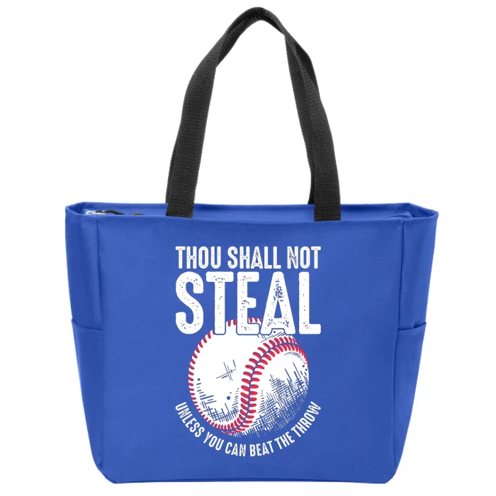 Thou Shall Not Steal Baseball Funny Gift Zip Tote Bag