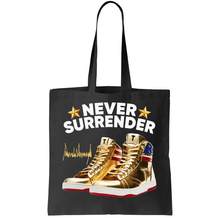 Trump Sneakers Never Surrender Tote Bag