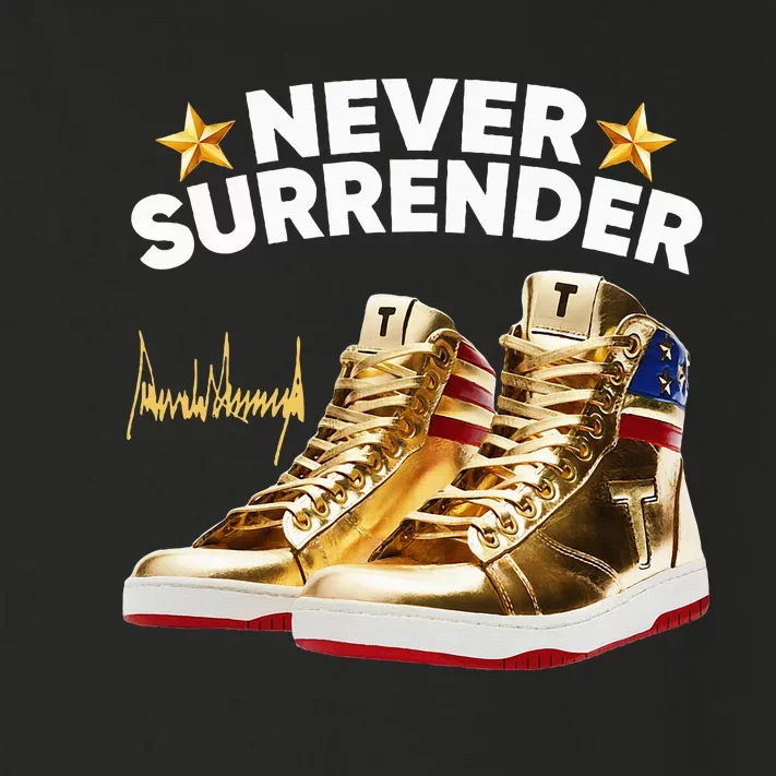 Trump Sneakers Never Surrender Toddler Long Sleeve Shirt