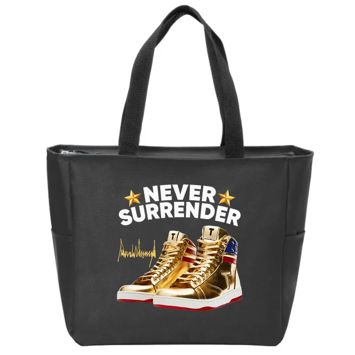 Trump Sneakers Never Surrender Zip Tote Bag