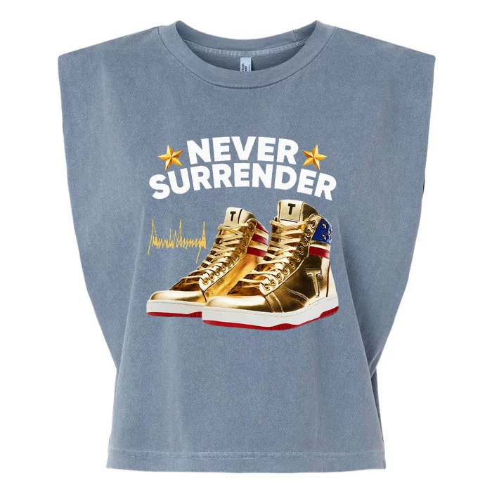 Trump Sneakers Never Surrender Garment-Dyed Women's Muscle Tee