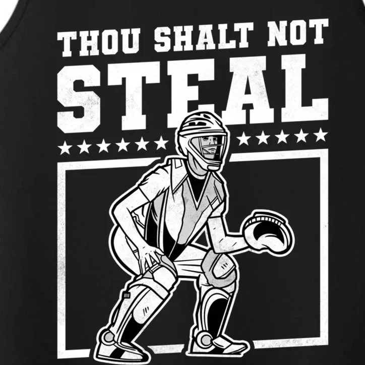 Thou Shalt Not Steal Baseball Cool Gift Performance Tank