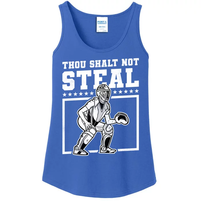 Thou Shalt Not Steal Baseball Cool Gift Ladies Essential Tank