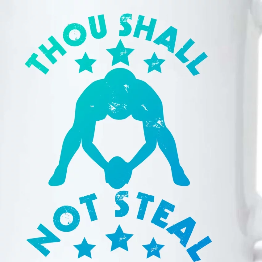 Thou Shall Not Steal Funny Baseball Softball Catcher Great Gift Black Color Changing Mug