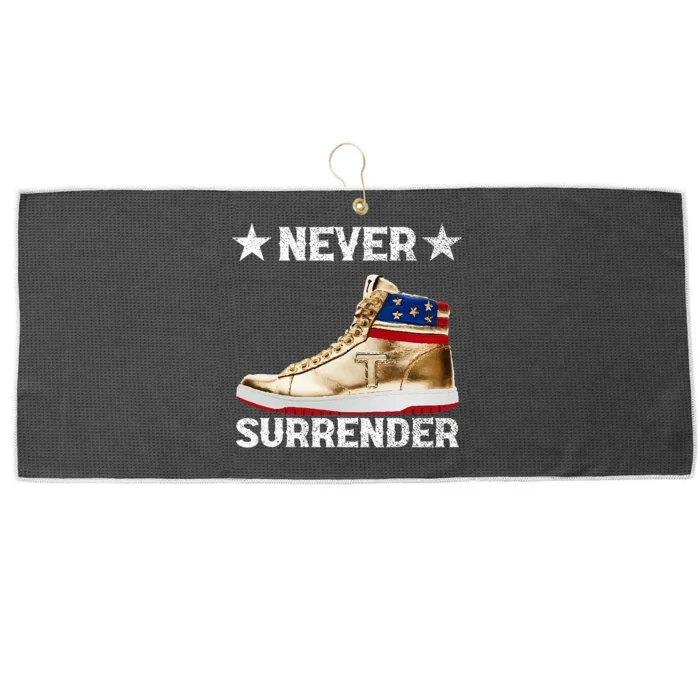 Trump Sneakers Never Surrender Pro Trump Large Microfiber Waffle Golf Towel