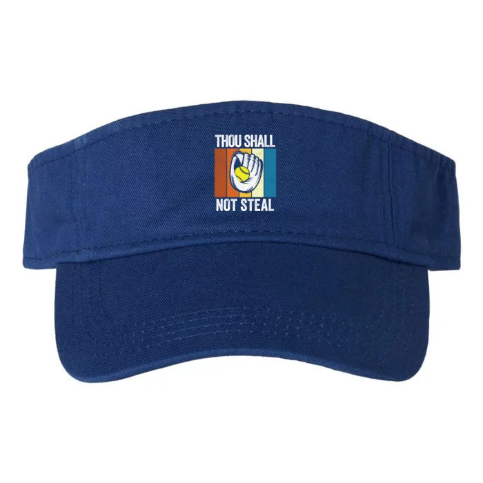 Thou Shall Not Steal Funny Softball Gift Valucap Bio-Washed Visor