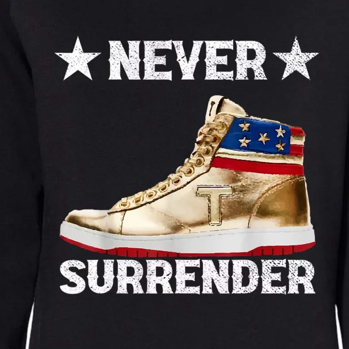 Trump Sneakers Never Surrender Pro Trump Womens California Wash Sweatshirt