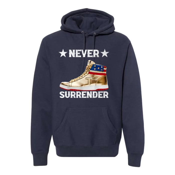 Trump Sneakers Never Surrender Pro Trump Premium Hoodie