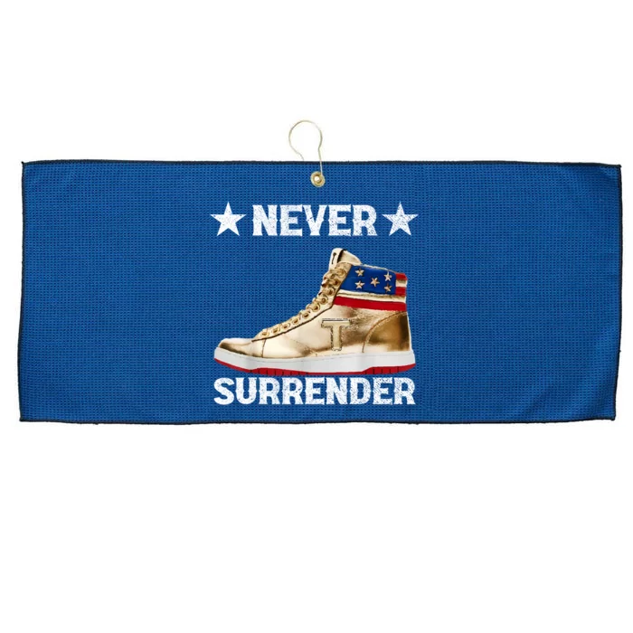 Trump Sneakers Never Surrender Pro Trump Large Microfiber Waffle Golf Towel