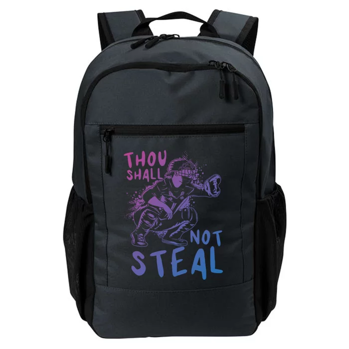 Thou Shall Not Steal Softball Catcher Gift Daily Commute Backpack