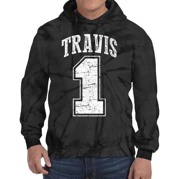 Travis Supporter Number 1 Vintage Travis Tie Dye Hoodie