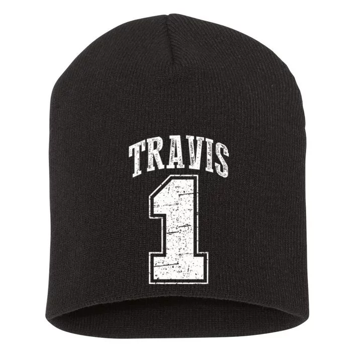 Travis Supporter Number 1 Vintage Travis Short Acrylic Beanie