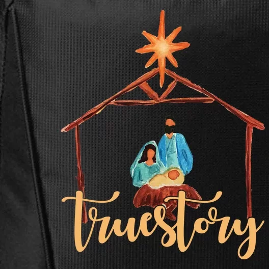 True Story Nativity Mary And Jesus City Backpack