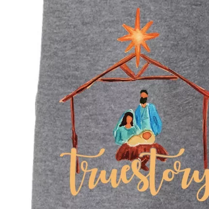 True Story Nativity Mary And Jesus Doggie 3-End Fleece Hoodie