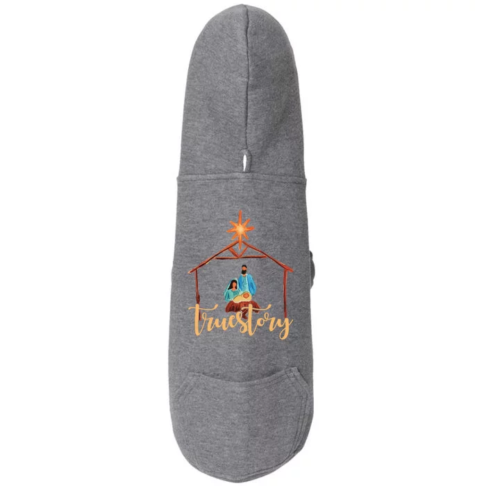 True Story Nativity Mary And Jesus Doggie 3-End Fleece Hoodie