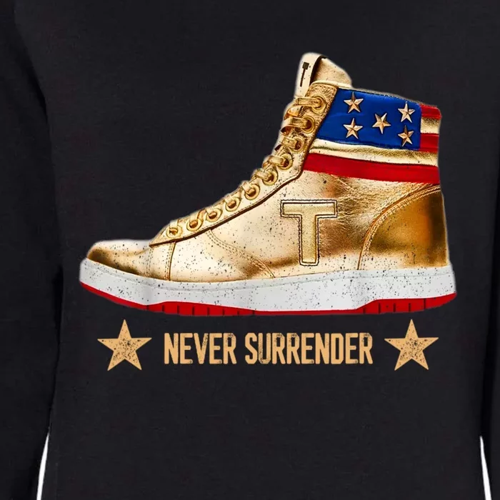 Trump Sneakers Never Surrender Pro Trump Womens California Wash Sweatshirt