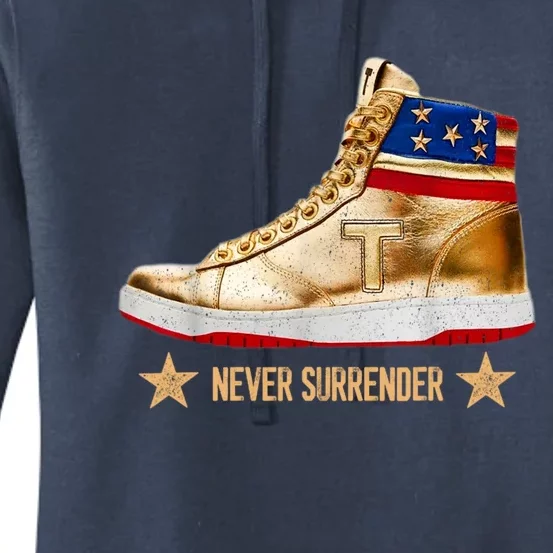 Trump Sneakers Never Surrender Pro Trump Women's Pullover Hoodie