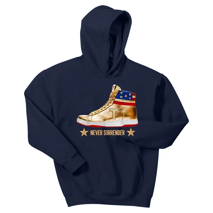 Trump Sneakers Never Surrender Pro Trump Kids Hoodie