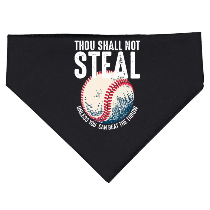 Thou Shall Not Steal Baseball USA-Made Doggie Bandana