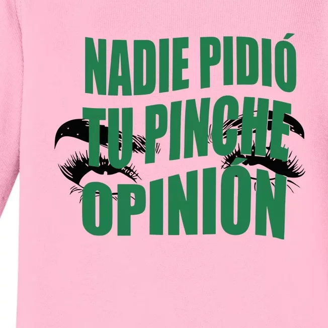 Toxic Soul Nadie Pidio Tu Opinion Baby Long Sleeve Bodysuit