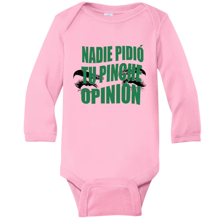 Toxic Soul Nadie Pidio Tu Opinion Baby Long Sleeve Bodysuit