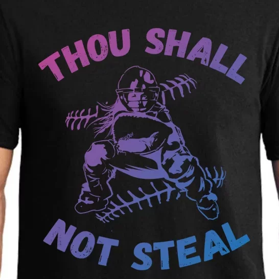 Thou Shall Not Steal Softball Or Baseball Gift Pajama Set