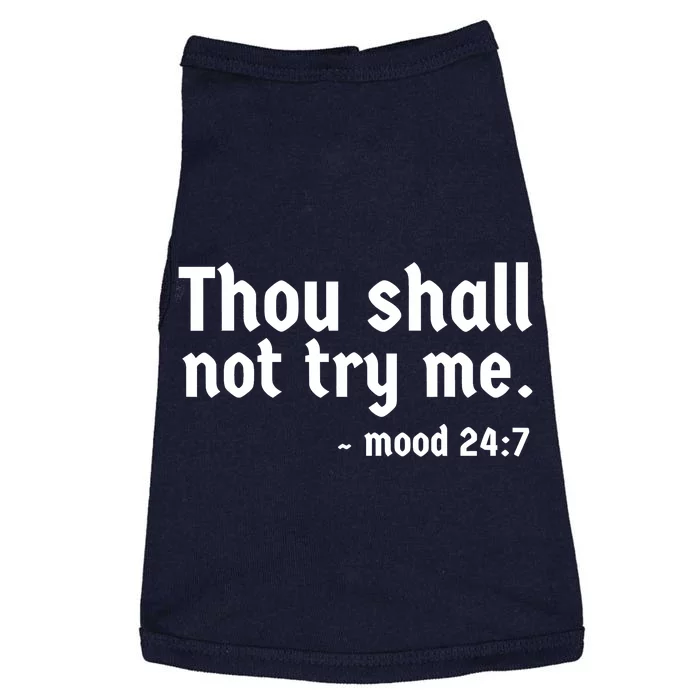 Thou Shall Not Try Me Women Graphic Cute Funny Doggie Tank