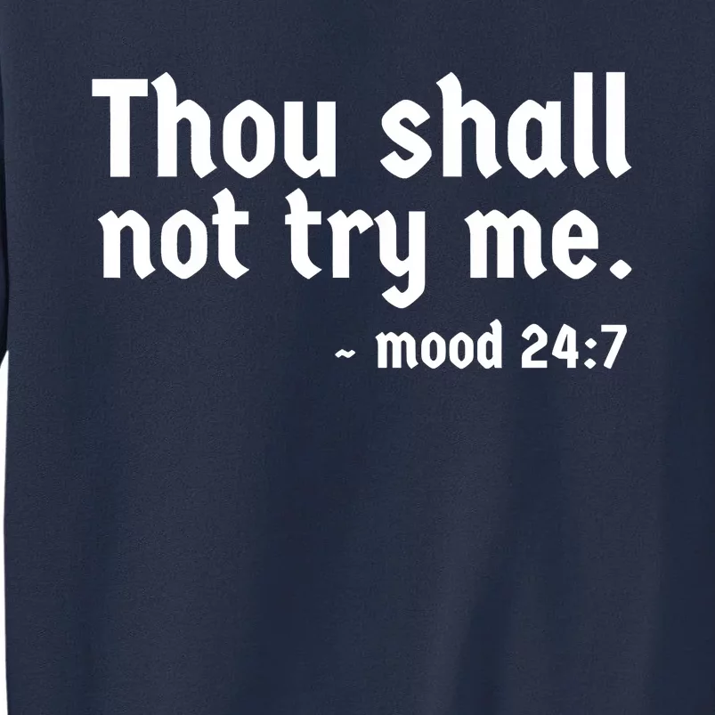 Thou Shall Not Try Me Women Graphic Cute Funny Sweatshirt