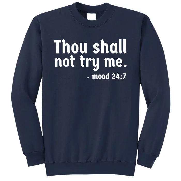 Thou Shall Not Try Me Women Graphic Cute Funny Sweatshirt