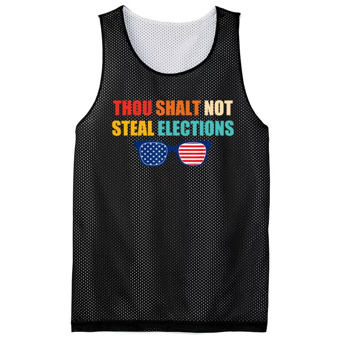 Thou Shalt Not Steal Elections Mesh Reversible Basketball Jersey Tank