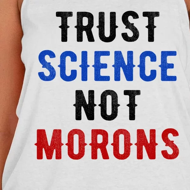 Trust Science Not Morons Women's Knotted Racerback Tank