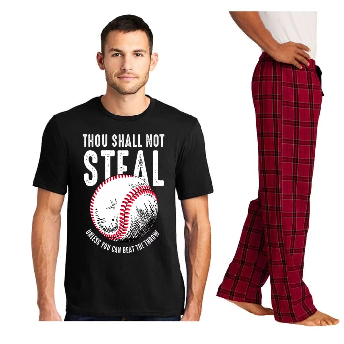 Thou Shall Not Steal Unless You Can Beat The Throw Baseball Pajama Set