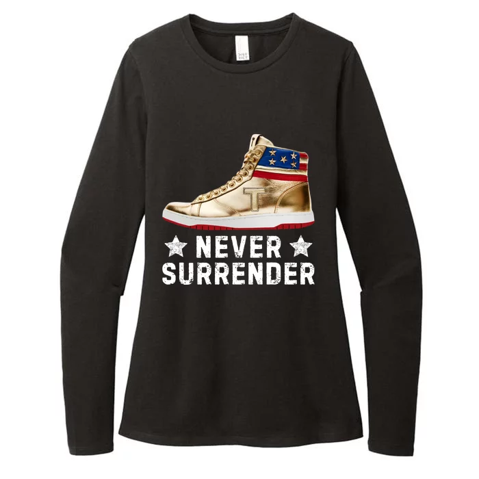 Trump Sneakers Never Surrender Pro Trump Womens CVC Long Sleeve Shirt