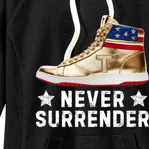 Trump Sneakers Never Surrender Pro Trump Women's Fleece Hoodie