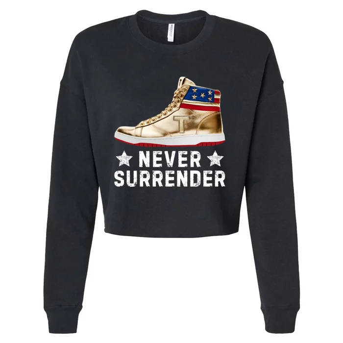 Trump Sneakers Never Surrender Pro Trump Cropped Pullover Crew