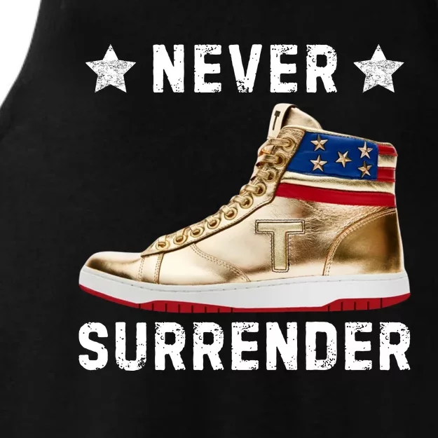 Trump Sneakers Never Surrender Pro Trump Ladies Tri-Blend Wicking Tank